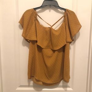 NWT mustard color Maurices blouse